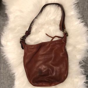Coach Shoulder Saddle Brown Leather Purse
